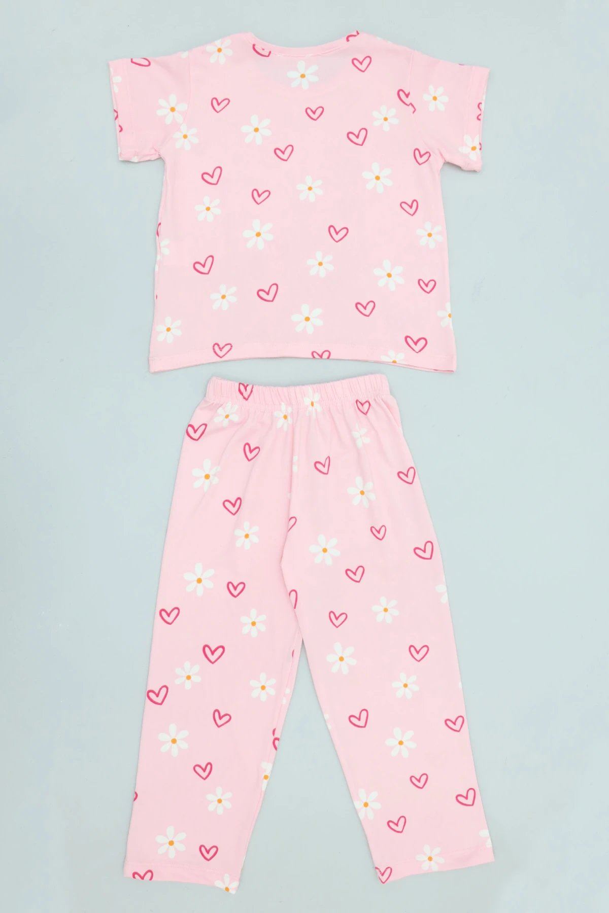 4-8 Yaş Kız Çocuk Pijama Takımı Pembe - 53798.1780.
