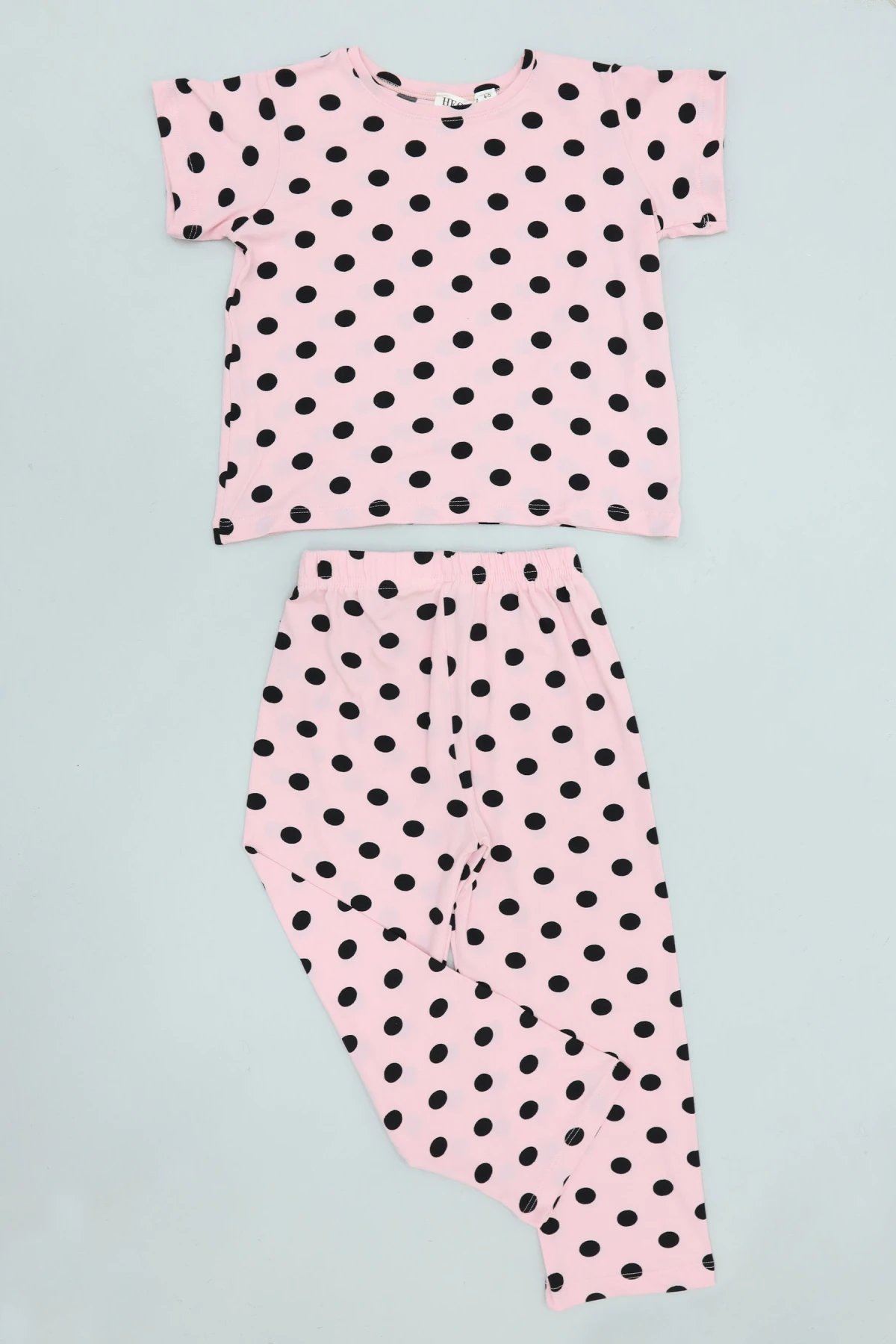 4-8 Yaş Kız Çocuk Pijama Takımı Siyahbeyaz - 53798.1780.