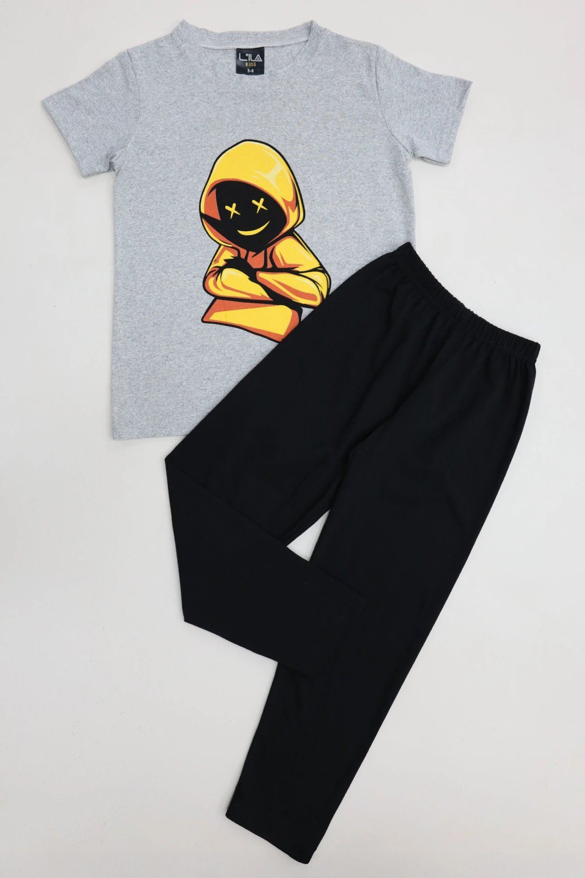 5-12 Yaş Süprem Pijama Takımı Gri - 53715.1048.