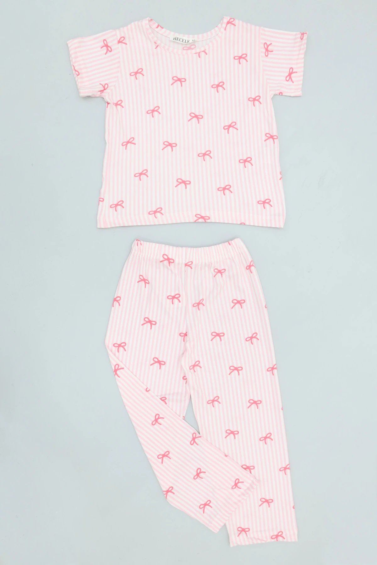 4-8 Yaş Kız Çocuk Pijama Takımı Pembe - 53798.1780.