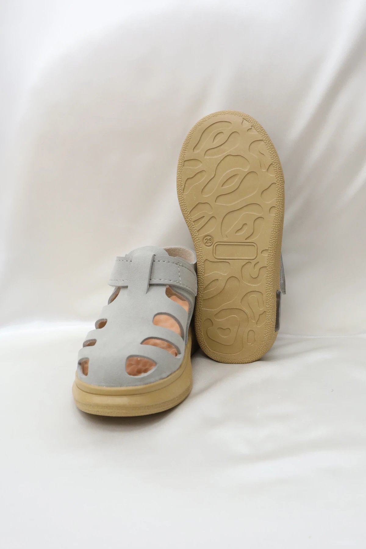 Işıklı Cırtlı Çocuk Sandalet Gri - 33177.264.