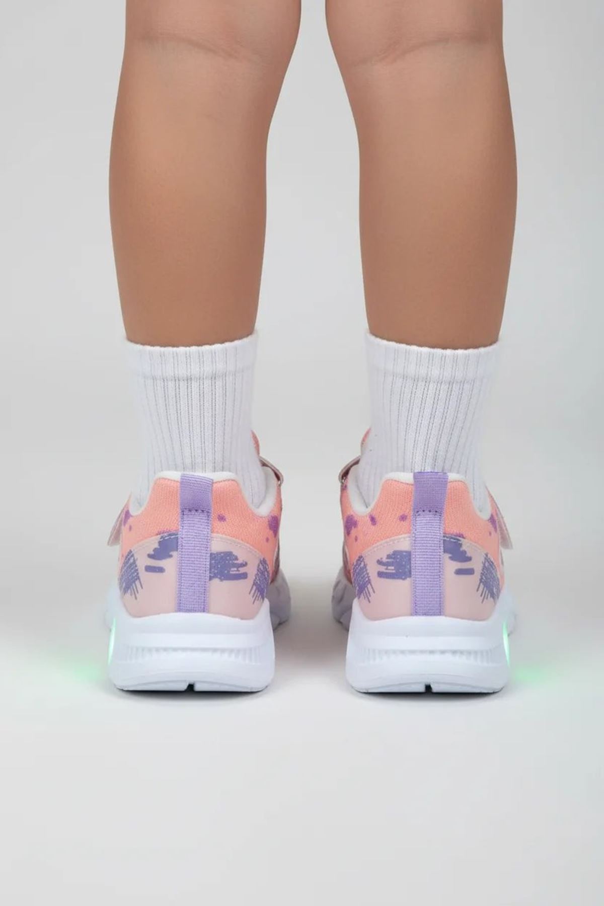 Işıklı Çocuk Spor Ayakkabı Somonbeyaz - 32706.264.