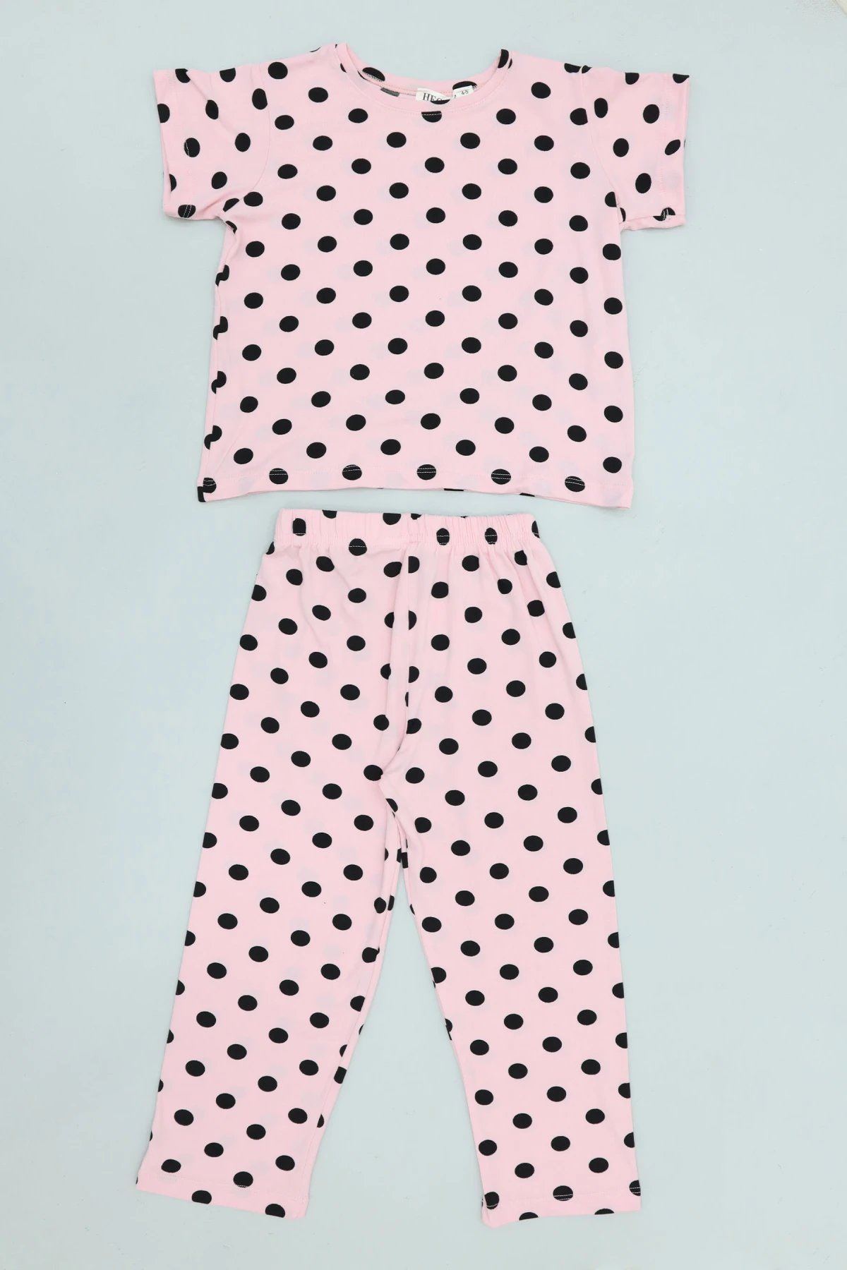 4-8 Yaş Kız Çocuk Pijama Takımı Siyahbeyaz - 53798.1780.