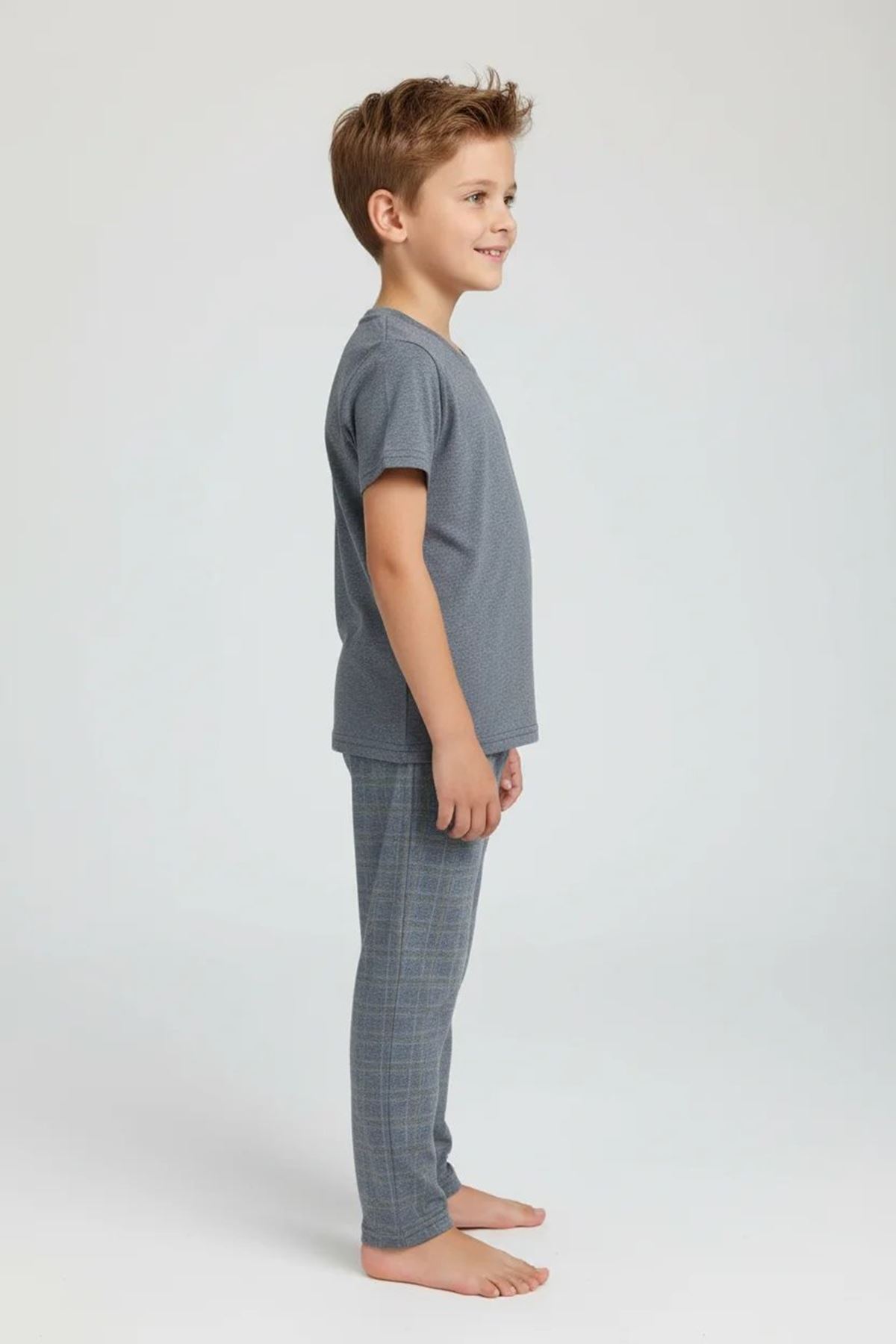 5-12 Yaş Süprem Pijama Takımı Gri - 52331.1048.