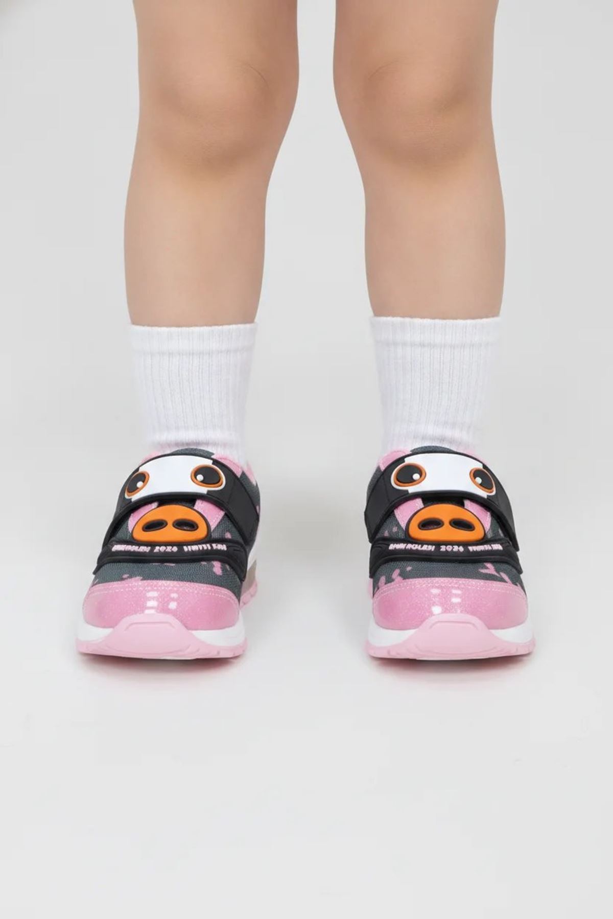 Işıklı Cırtlı Bebe Ayakkabı Fümepembe - 33179.264.