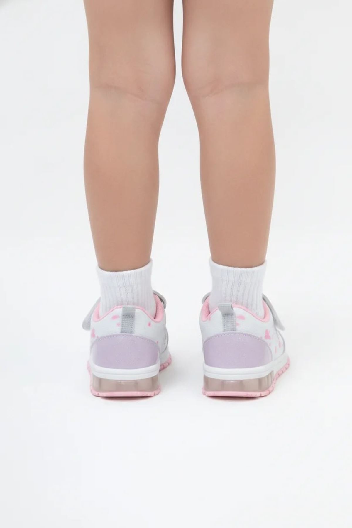 Işıklı Cırtlı Bebe Ayakkabı Beyazlila - 33178.264.