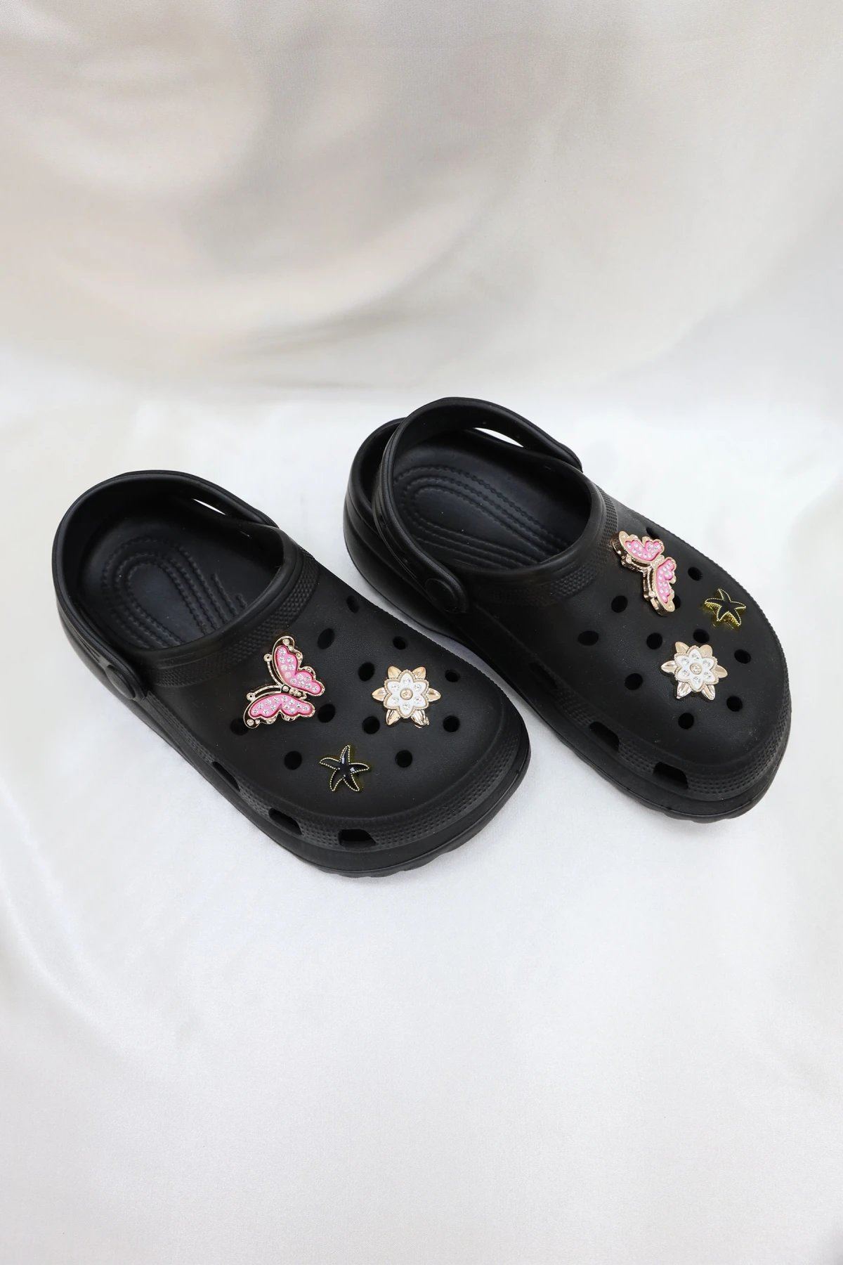 Aksesuarlı Çocuk Sandalet Siyahbeyaz - 32335.264.