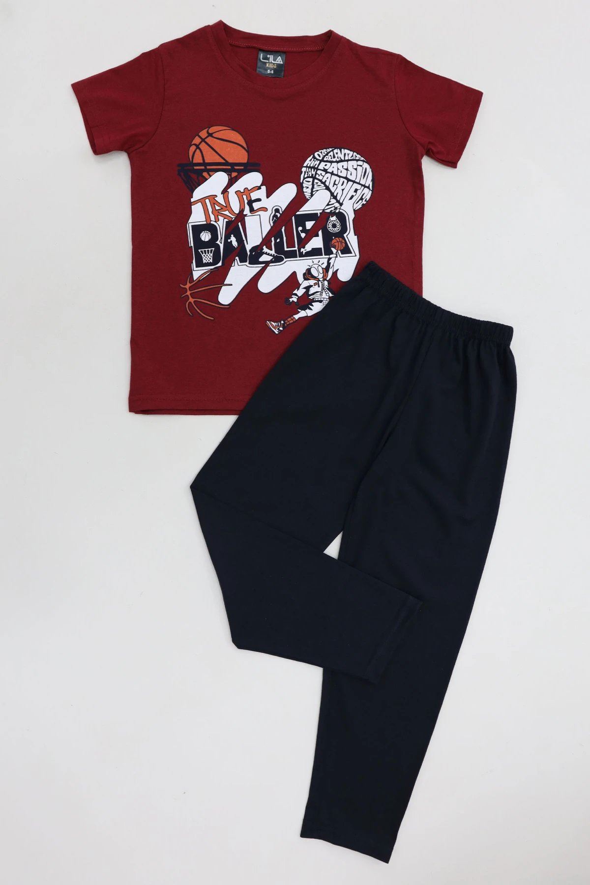 5-12 Yaş Süprem Pijama Takımı Bordo - 53715.1048.