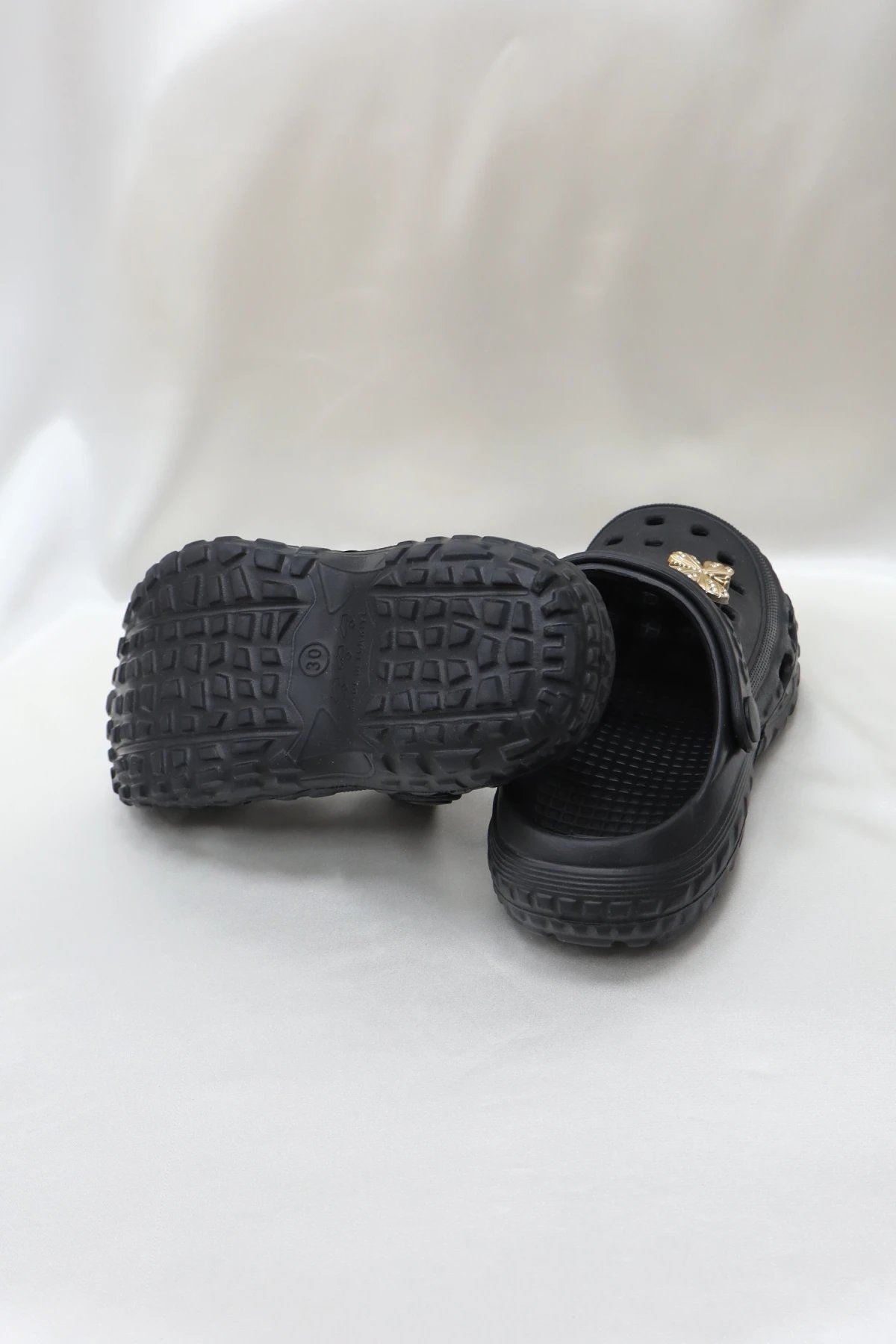 Aksesuarlı Çocuk Sandalet Siyahbeyaz - 32335.264.