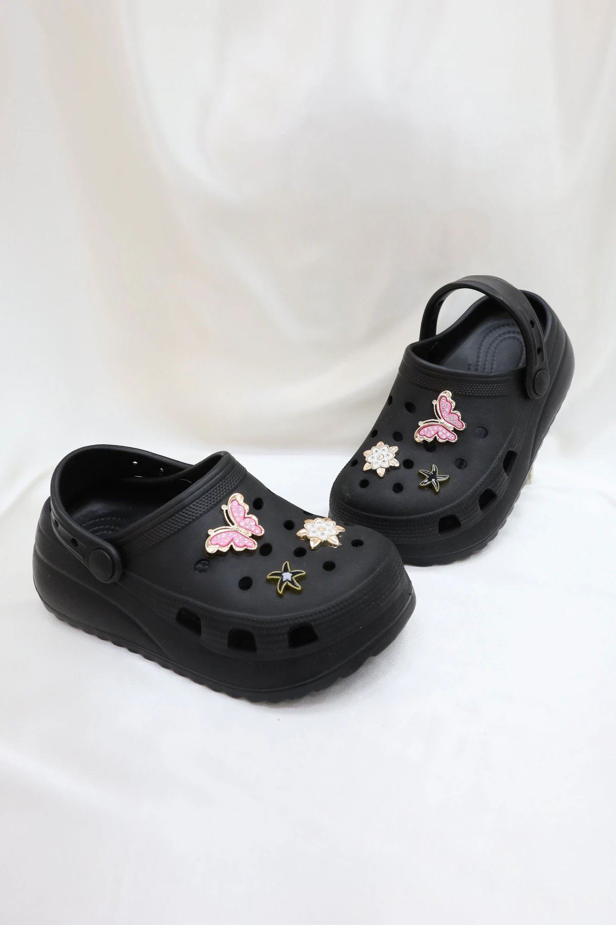 Aksesuarlı Çocuk Sandalet Siyahbeyaz - 32335.264.